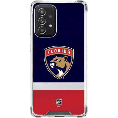 NHL Florida Panthers Alternate Jersey Galaxy A52 5G Clear Case