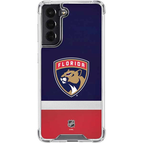 NHL Florida Panthers Alternate Jersey Galaxy S22 Clear Case
