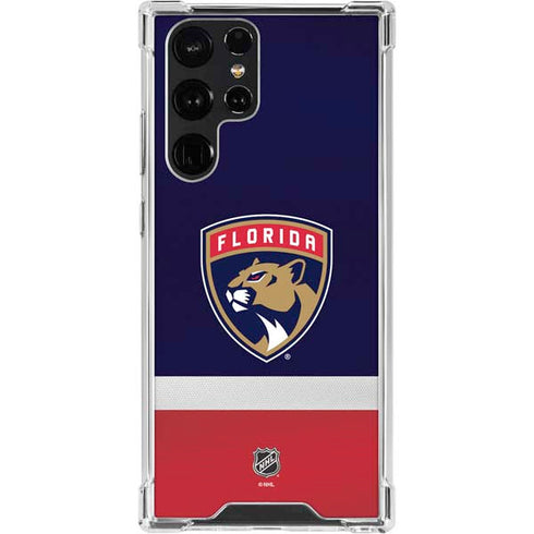 NHL Florida Panthers Alternate Jersey Galaxy S22 Ultra Clear Case