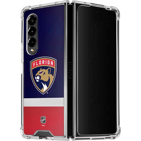 NHL Florida Panthers Alternate Jersey Galaxy Z Fold4 5G Clear Case