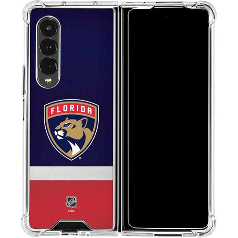 NHL Florida Panthers Alternate Jersey Galaxy Z Fold4 5G Clear Case