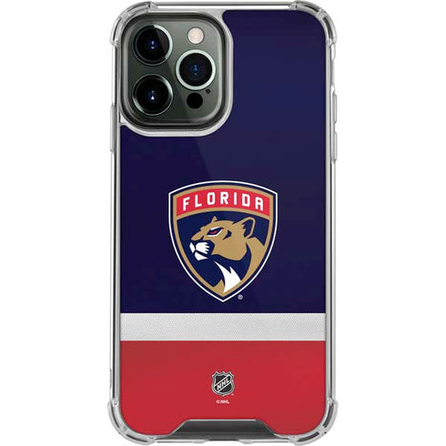 NHL Florida Panthers Alternate Jersey iPhone 14 Pro Max Clear Case