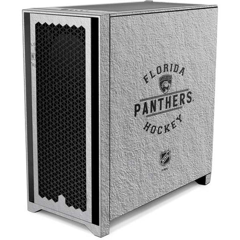 NHL Florida Panthers Black Text Corsair 4000D Tempered Glass Mid-Tower ATX Case Skin