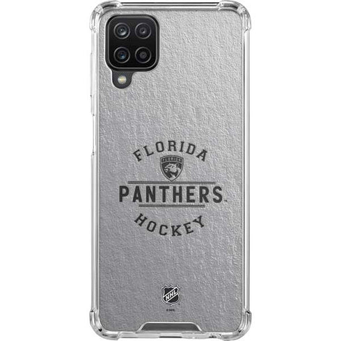 NHL Florida Panthers Black Text Galaxy A12 Clear Case