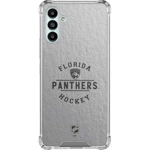 NHL Florida Panthers Black Text Galaxy A13 5G Clear Case