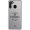 NHL Florida Panthers Black Text Galaxy A21 Clear Case