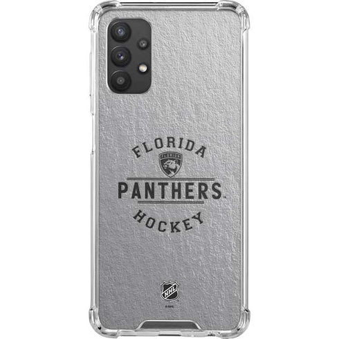 NHL Florida Panthers Black Text Galaxy A32 5G Clear Case