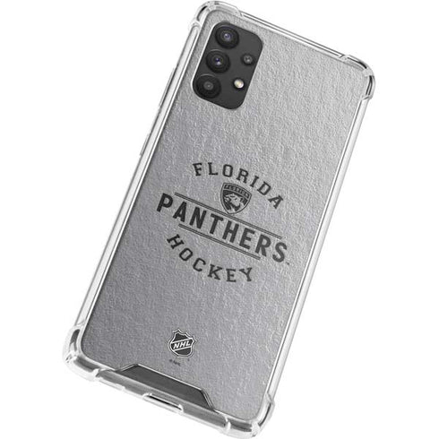 NHL Florida Panthers Black Text Galaxy A32 5G Clear Case