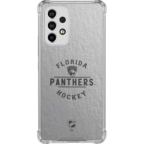 NHL Florida Panthers Black Text Galaxy A53 5G Clear Case