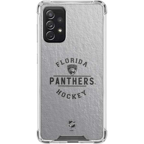 NHL Florida Panthers Black Text Galaxy A72 5G Clear Case
