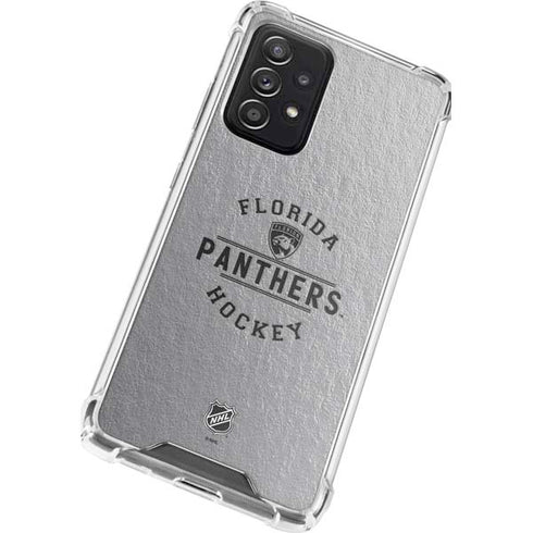 NHL Florida Panthers Black Text Galaxy A72 5G Clear Case