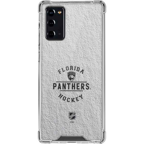 NHL Florida Panthers Black Text Galaxy Note20 5G Clear Case