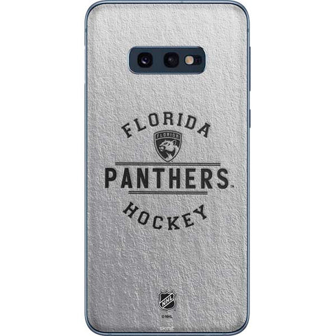 NHL Florida Panthers Black Text Galaxy S10e Skin
