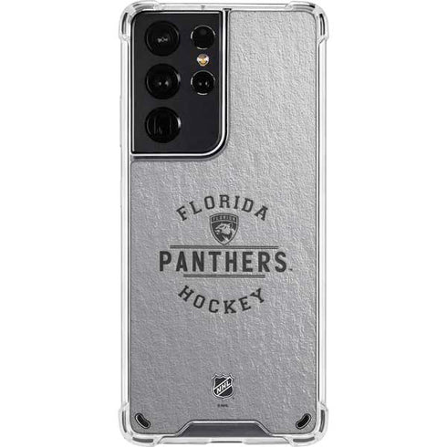 NHL Florida Panthers Black Text Galaxy S21 Ultra 5G Clear Case
