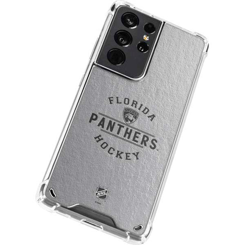 NHL Florida Panthers Black Text Galaxy S21 Ultra 5G Clear Case