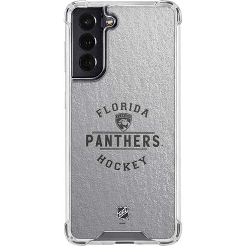 NHL Florida Panthers Black Text Galaxy S22 Clear Case