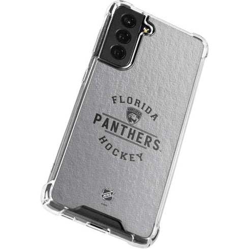 NHL Florida Panthers Black Text Galaxy S22 Clear Case