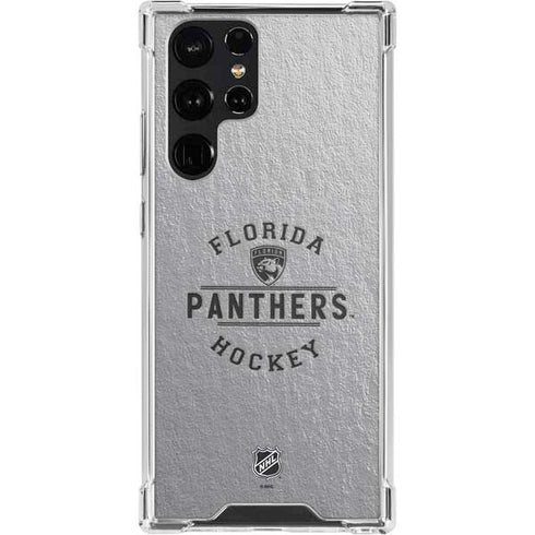 NHL Florida Panthers Black Text Galaxy S22 Ultra Clear Case