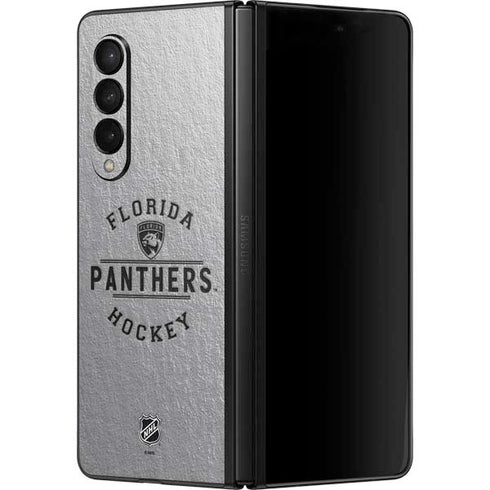 NHL Florida Panthers Black Text Galaxy Z Fold3 5G Skin