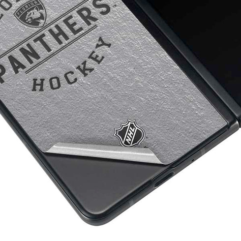 NHL Florida Panthers Black Text Galaxy Z Fold3 5G Skin