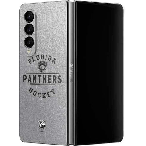 NHL Florida Panthers Black Text Galaxy Z Fold4 5G Skin