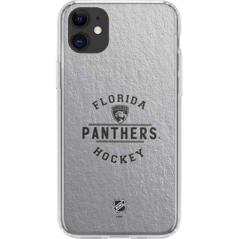 NHL Florida Panthers Black Text iPhone 11 Clear Case