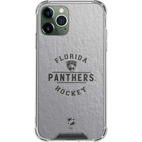 NHL Florida Panthers Black Text iPhone 12 Pro Clear Case