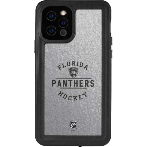 NHL Florida Panthers Black Text iPhone 12 Pro Waterproof Case