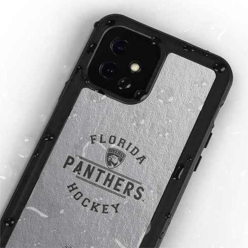 NHL Florida Panthers Black Text iPhone 12 Waterproof Case