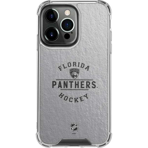 NHL Florida Panthers Black Text iPhone 15 Pro Clear Case