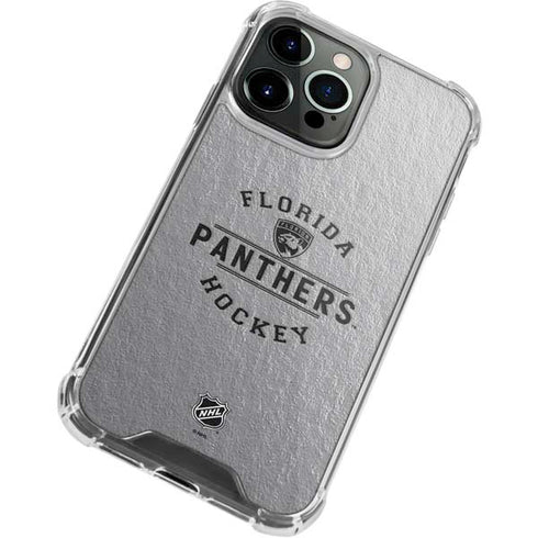 NHL Florida Panthers Black Text iPhone 14 Pro Clear Case