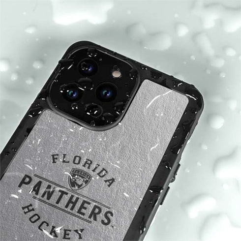 NHL Florida Panthers Black Text iPhone 14 Pro Max Waterproof Case