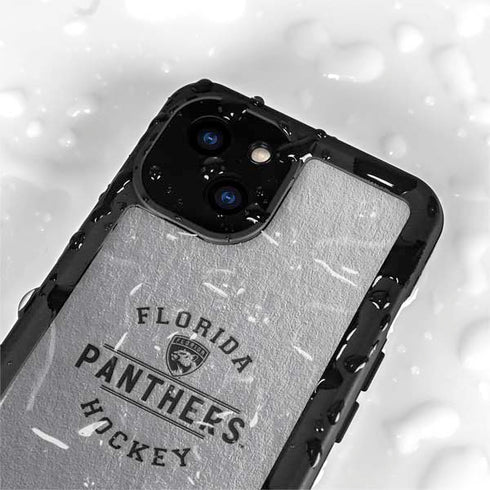 NHL Florida Panthers Black Text iPhone 15 Plus Waterproof Case