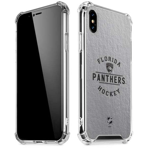 NHL Florida Panthers Black Text iPhone XS Max Clear Case