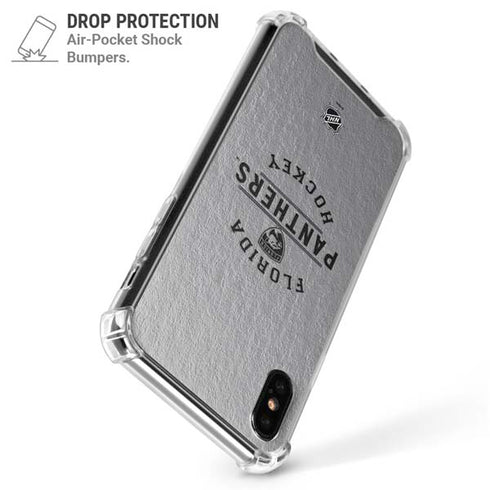 NHL Florida Panthers Black Text iPhone XS Max Clear Case