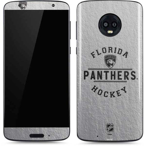 NHL Florida Panthers Black Text Moto G6 Skin
