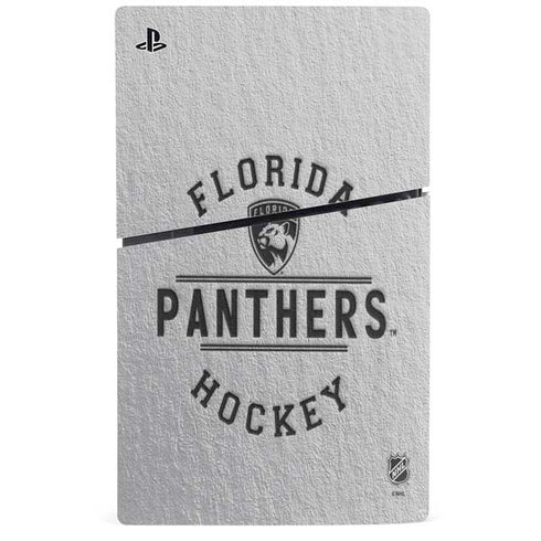 NHL Florida Panthers Black Text PS5 Slim Digital Edition Console Skin