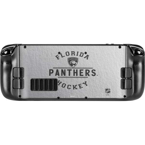 NHL Florida Panthers Black Text Steam Deck Handheld Gaming Computer Skin