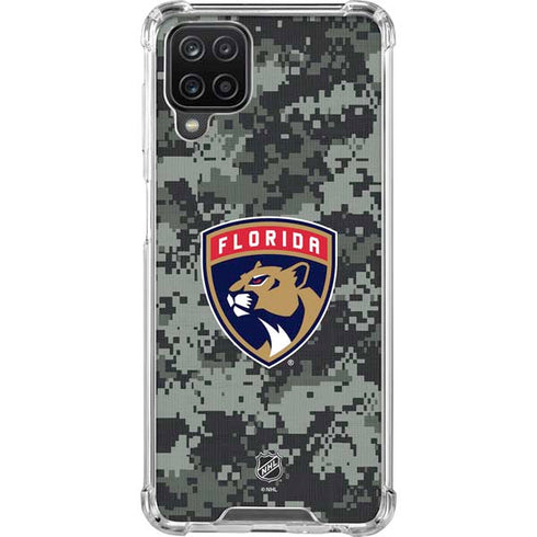 NHL Florida Panthers Camo Galaxy A12 Clear Case