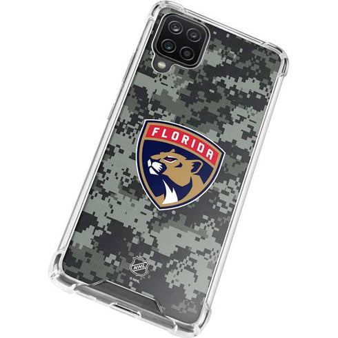 NHL Florida Panthers Camo Galaxy A12 Clear Case