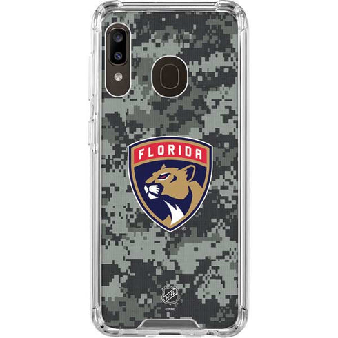 NHL Florida Panthers Camo Galaxy A30 Clear Case