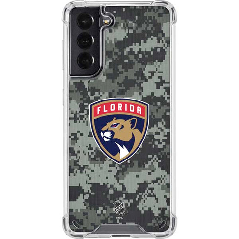 NHL Florida Panthers Camo Galaxy S21 5G Clear Case