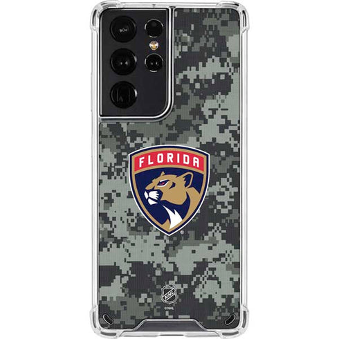 NHL Florida Panthers Camo Galaxy S21 Ultra 5G Clear Case
