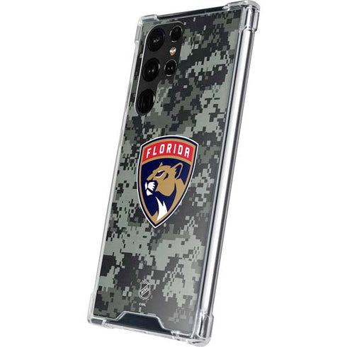 NHL Florida Panthers Camo Galaxy S22 Ultra Clear Case