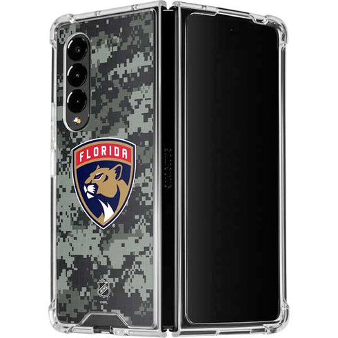 NHL Florida Panthers Camo Galaxy Z Fold4 5G Clear Case