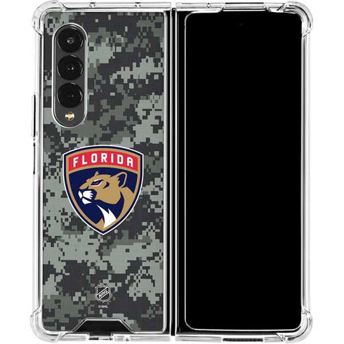 NHL Florida Panthers Camo Galaxy Z Fold4 5G Clear Case
