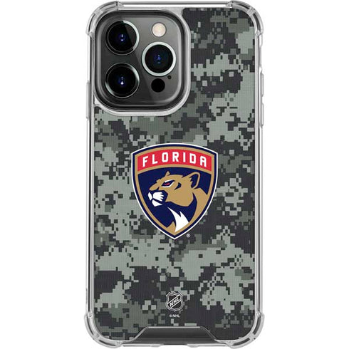 NHL Florida Panthers Camo iPhone 15 Pro Clear Case