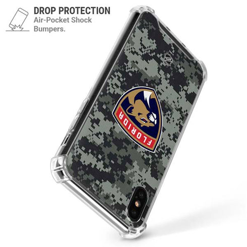 NHL Florida Panthers Camo iPhone XS Max Clear Case