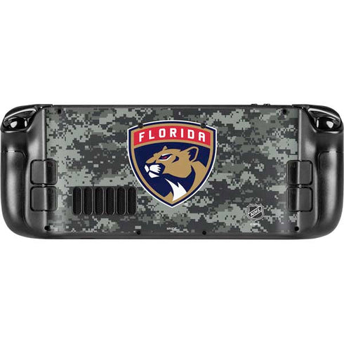 NHL Florida Panthers Camo Steam Deck Handheld Gaming Computer Skin