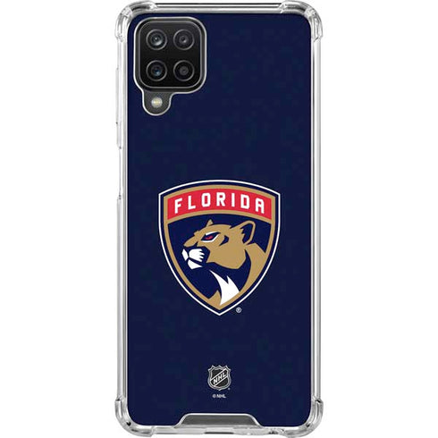 NHL Florida Panthers Distressed Galaxy A12 Clear Case